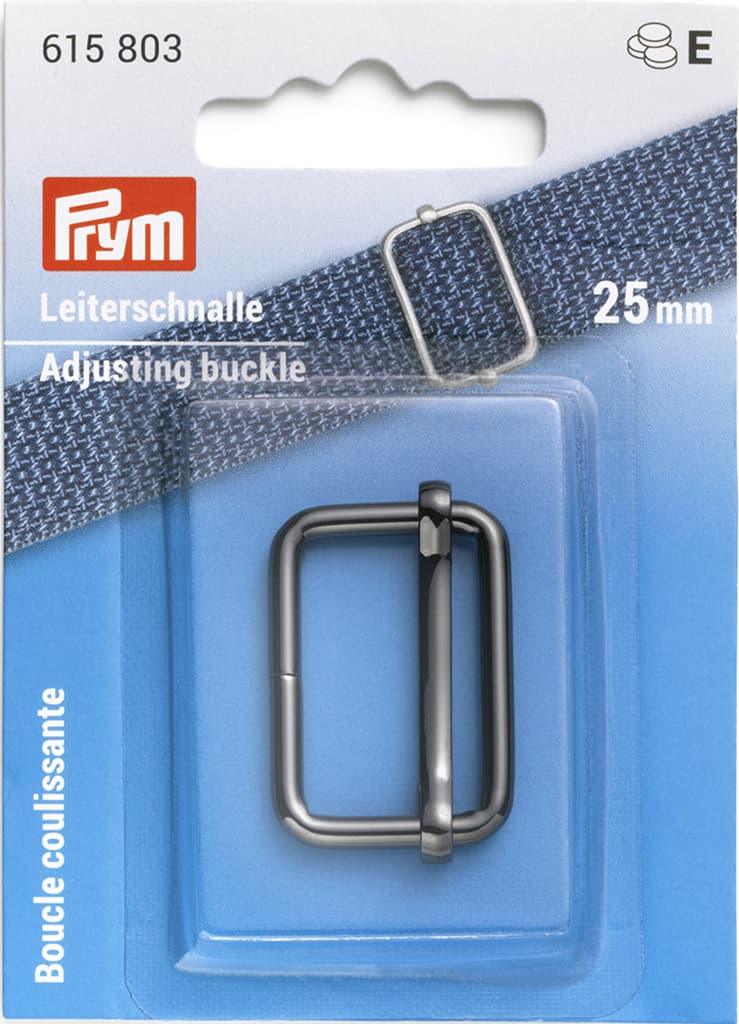 Застежка-пряжка регулировочная для сумок и рюкзаков 25мм цвет оружейного мметалла