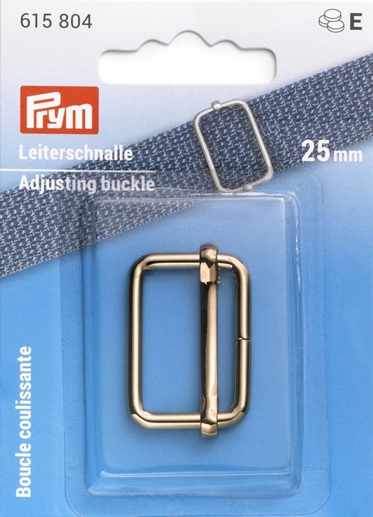 Застежка-пряжка регулировочная для сумок и рюкзаков 25мм светлое золото