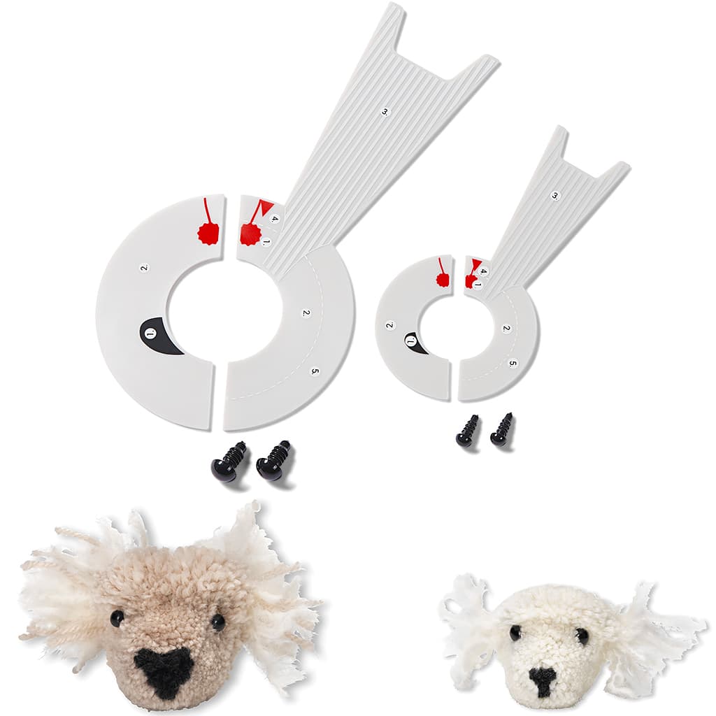 Устройство для изготовления помпонов + шаблон Овца Набор для изготовления помпонов (4 размера), Овца Эмма - №2