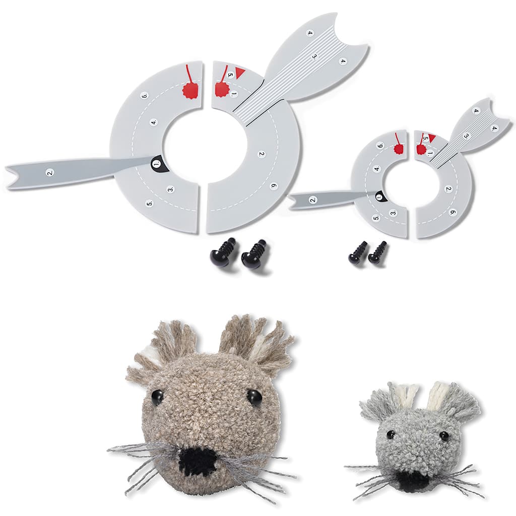 Устройство для изготовления помпонов Prym Love + шаблон Мышонок Набор для изготовления помпонов Prym Love (3 размера), Мышонок Фреди - №2