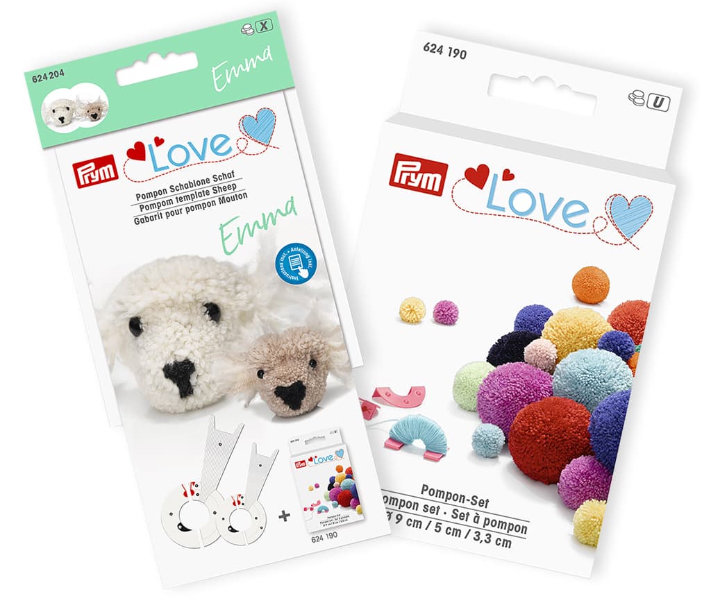 Устройство для изготовления помпонов Prym Love + шаблон Овца Набор для изготовления помпонов Prym Love (3 размера), Овца Эмма