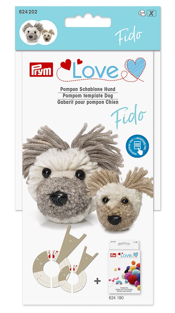 Шаблон для помпона Prym Love, Собака Фидо