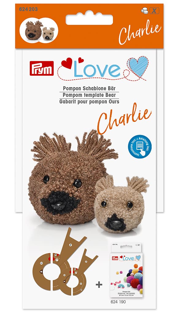 Шаблон для помпона Prym Love, Медведь Чарли