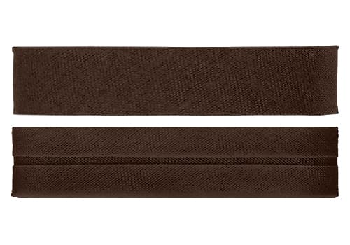 Косая бейка х/б (20мм), коричневый тёмный
