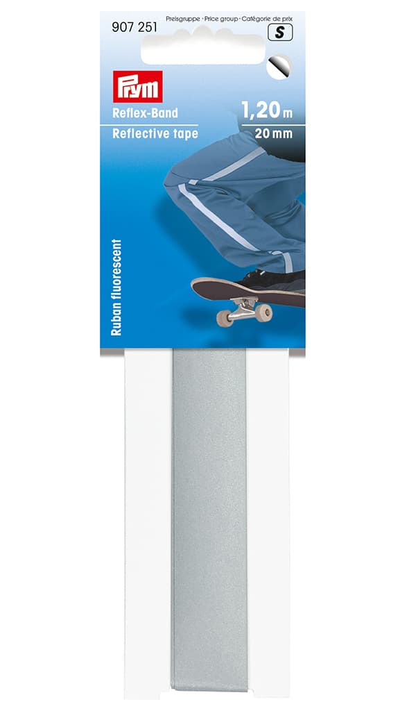 Светоотражающая самоклеящаяся лента 20мм х 1,2м, серебристая