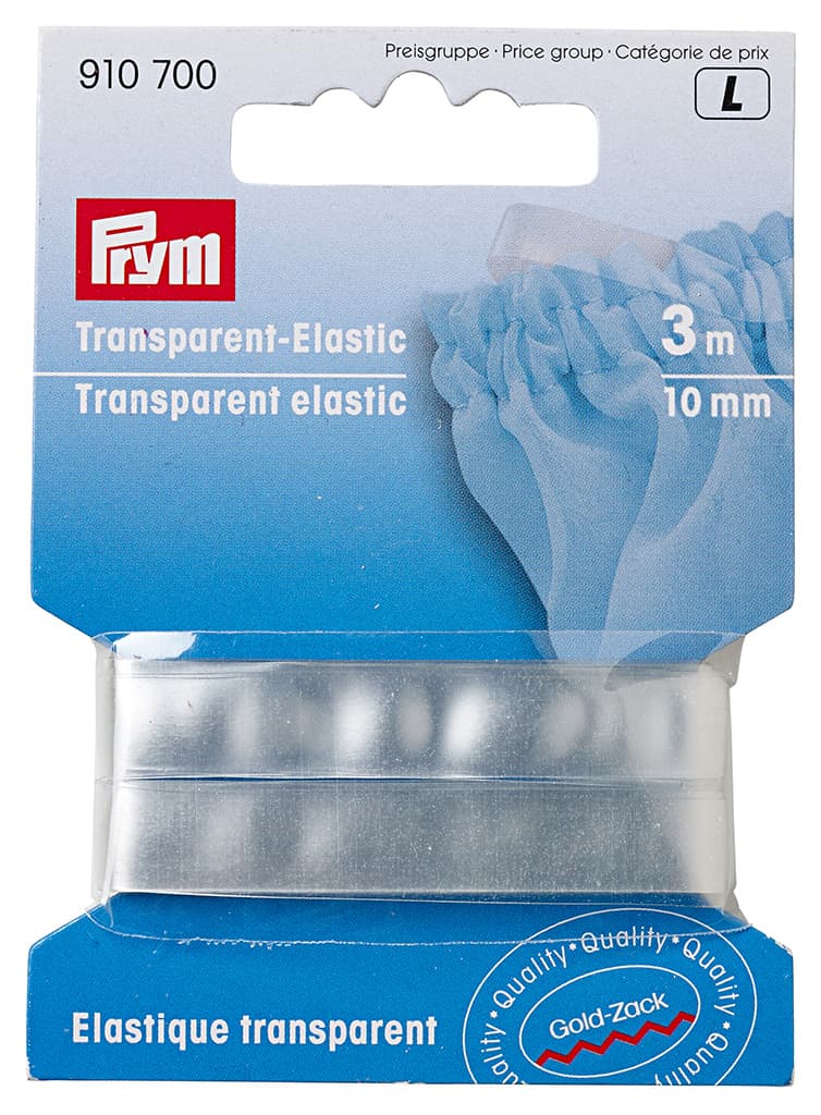 Эластичная лента 10мм, прозрачная, 3м