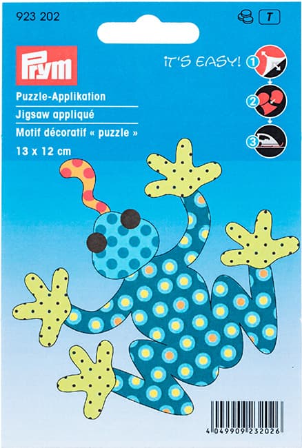 Аппликация Лягушка разноцветная 13х12см