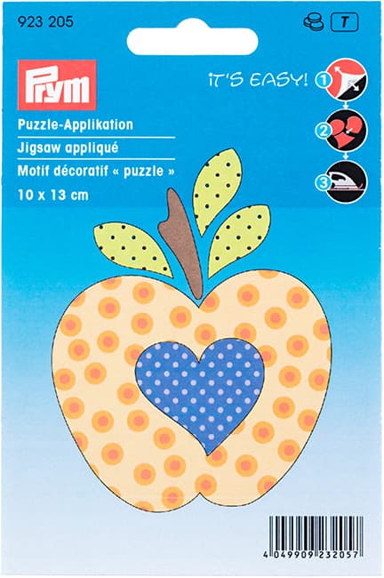 Аппликация Яблоко разноцветное 10х13см