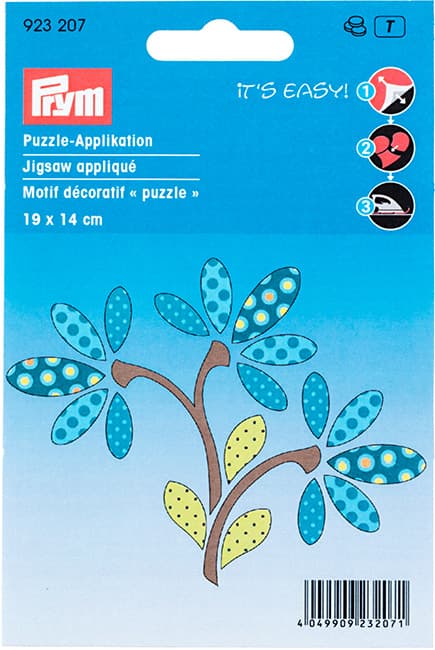 Аппликация Цветы разноцветные 19х14см