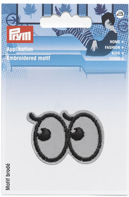 Аппликация Глаза светоотражающая 48х33мм