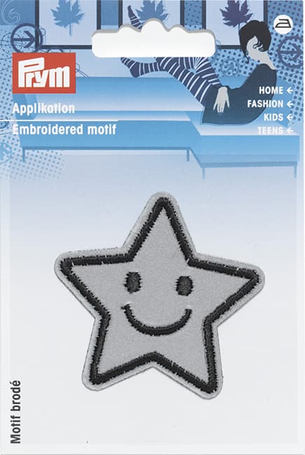 Аппликация Звезда светоотражающая 55х54мм