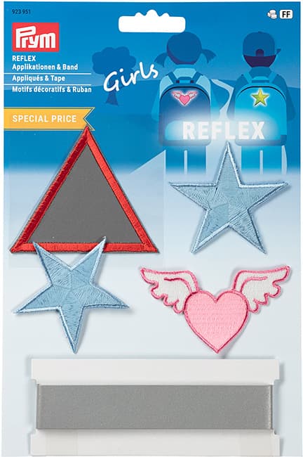 Аппликации и лента Girls, светящиеся и светоотражающие