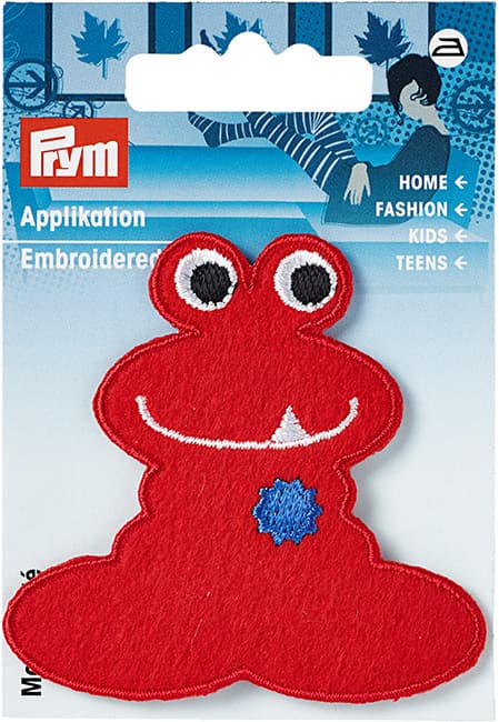 Аппликация лягушка красная 60х60мм