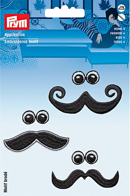 Аппликация "Глаза с усами" 60х32мм (3шт)