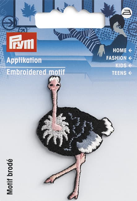 Аппликация Страус 58х36мм