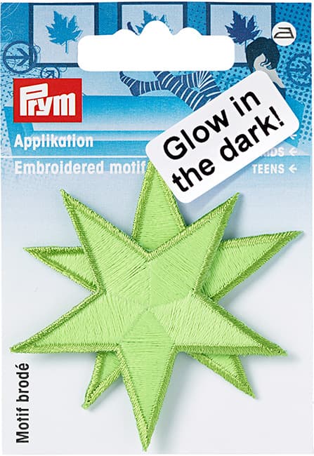 Аппликация Звезды салатовые, светящиеся в темноте 2шт