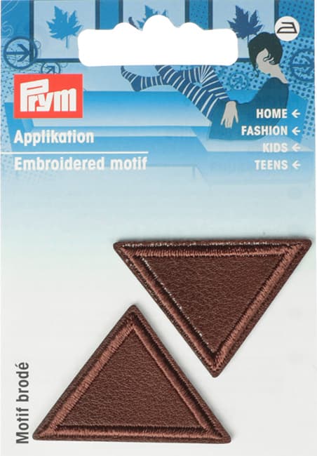 Аппликация Треугольник коричневый 40х28мм (2шт)