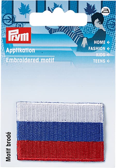 Аппликация Российский флаг белый/синий/красный