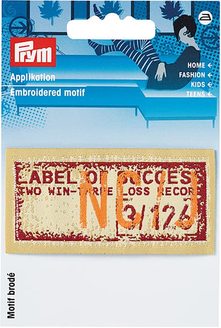 Аппликация ярлык LABEL OF SUCCESS бежевый 65хх33мм