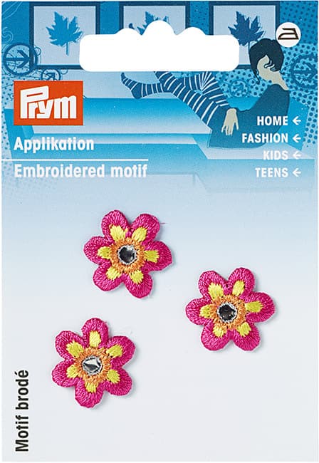 Аппликация Цветочек розовый (3шт)