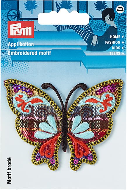 Аппликация Бабочка большая, лиловый/разноцветный