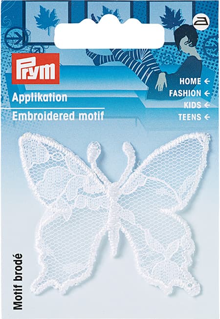 Аппликация Бабочка кружево белое