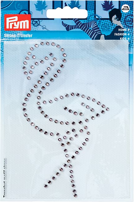 Аппликация термостразы Фламинго, розовое золото 125мм