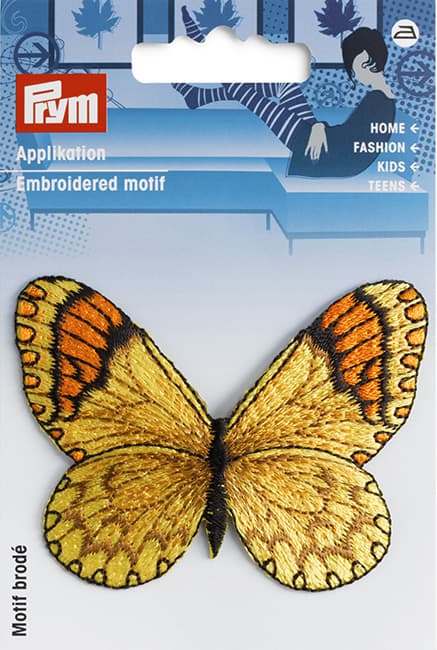 Аппликация Бабочка желтая 55х75мм