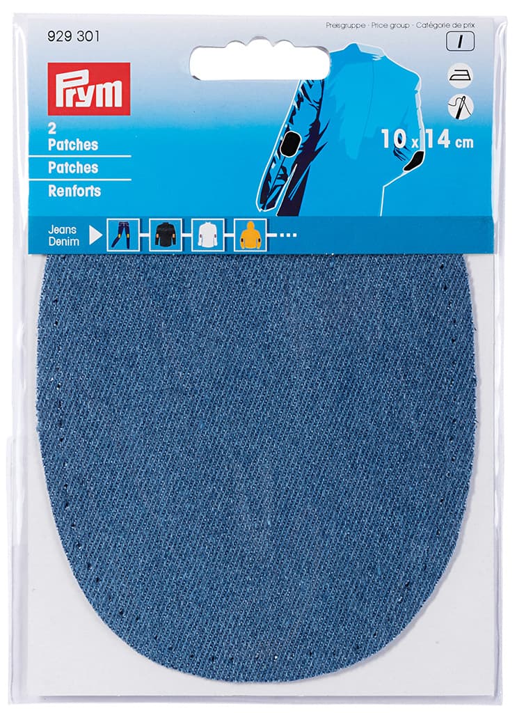 Джинсовые термозаплатки 10х14см (2шт) синие