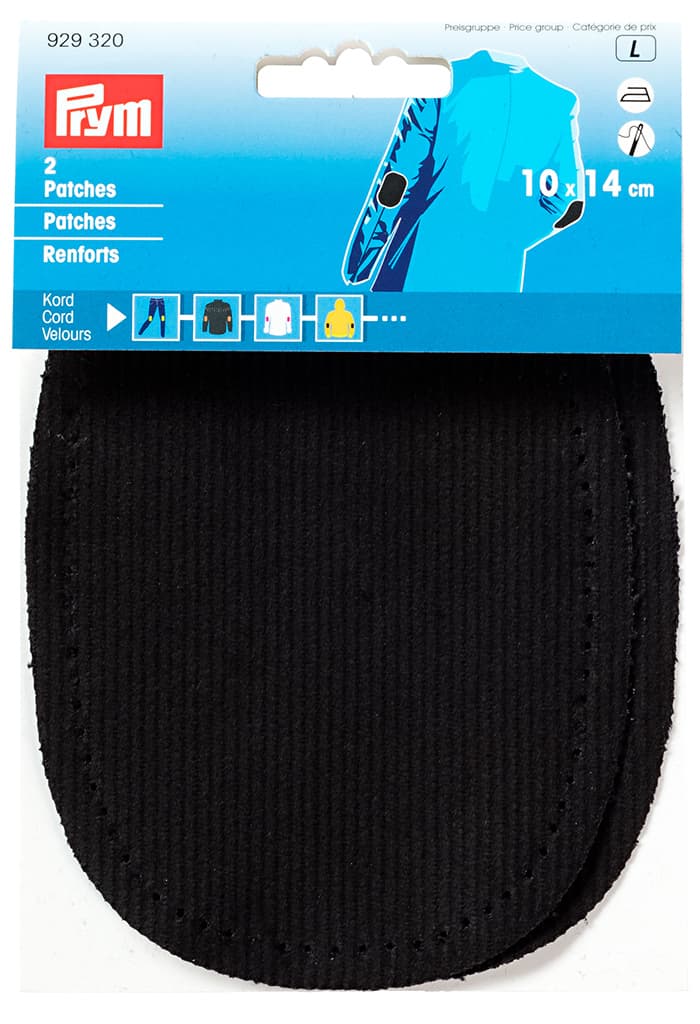 Термозаплатки вельветовые 10х14см (2 шт) черные