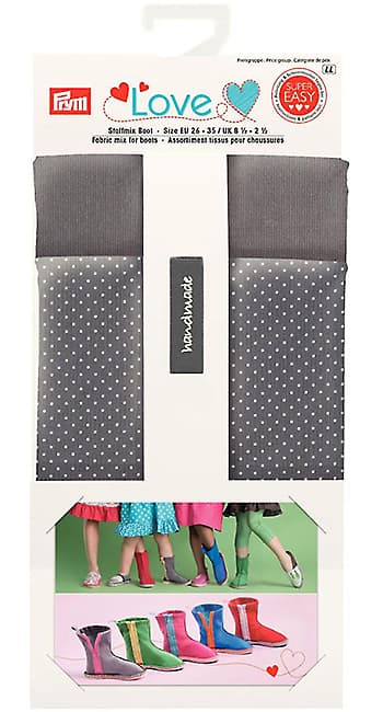 Набор тканей Love для изготовления сапожек (серый)