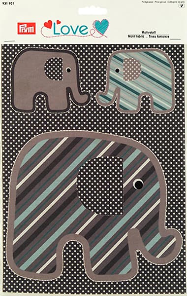 Аппликация пришивная Prym Love "Слон" (2 шт) 320х215мм