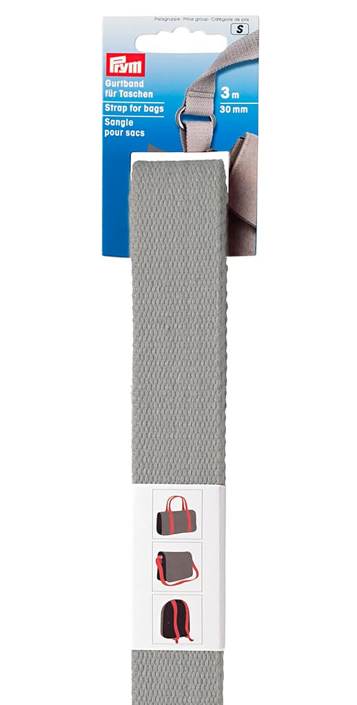 Лента-ремень для сумок 30мм х 3м светло-серая