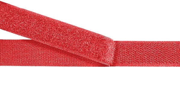 Контактная лента (липучка) 20мм красная