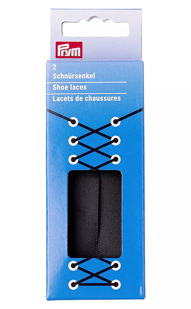 Шнурки для обуви атласные, плоские, 15мм х 100см, черные