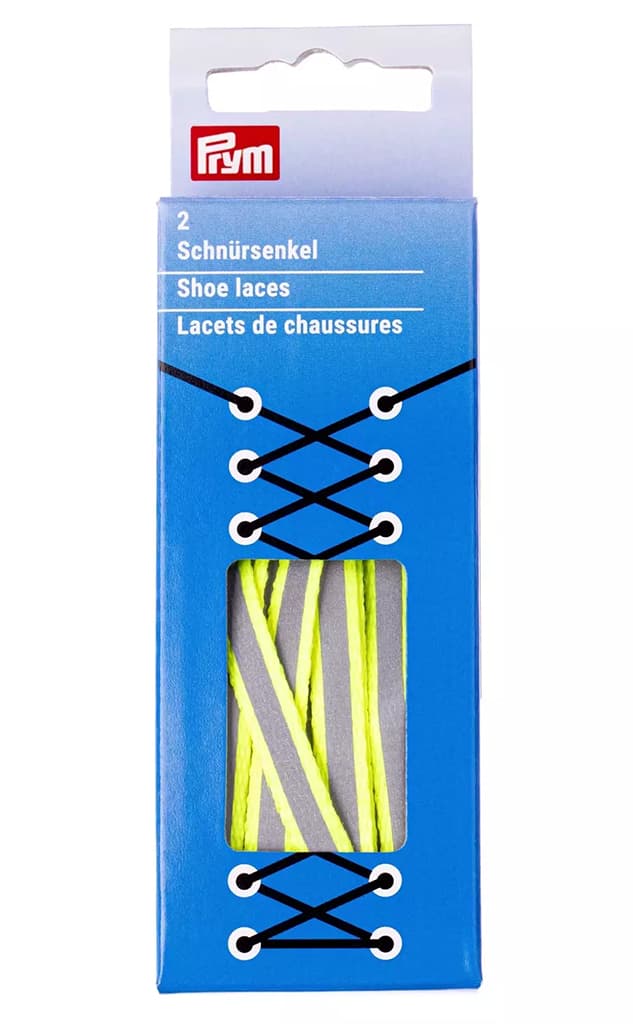 Шнурки для обуви светоотражающие, плоские, 8мм х 90см, желтые с серебристым