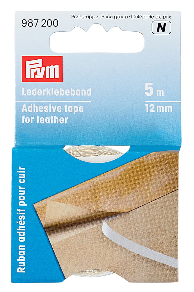 Клеевая двухсторонняя лента для кожи 12мм х 5м