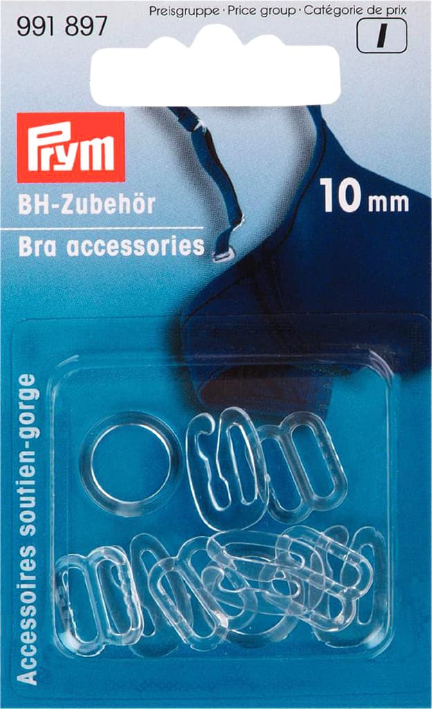 Аксессуары для бюстгальтера (кольцо+регулятор ленты, 10шт,10мм)