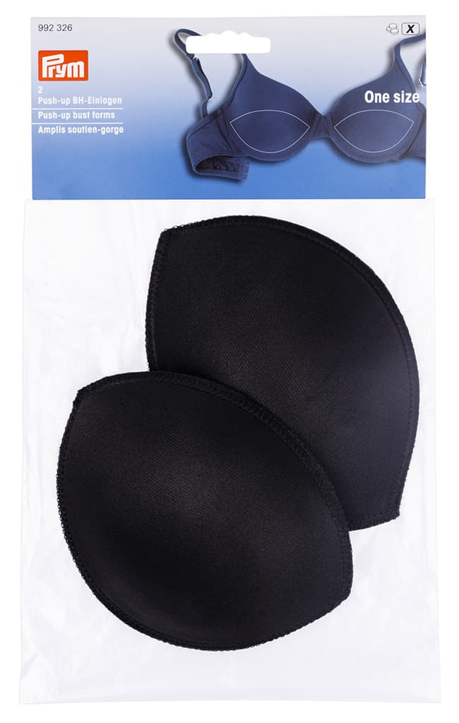 Вкладыши в бюстгальтер пуш-ап, M-L, черный, пара
