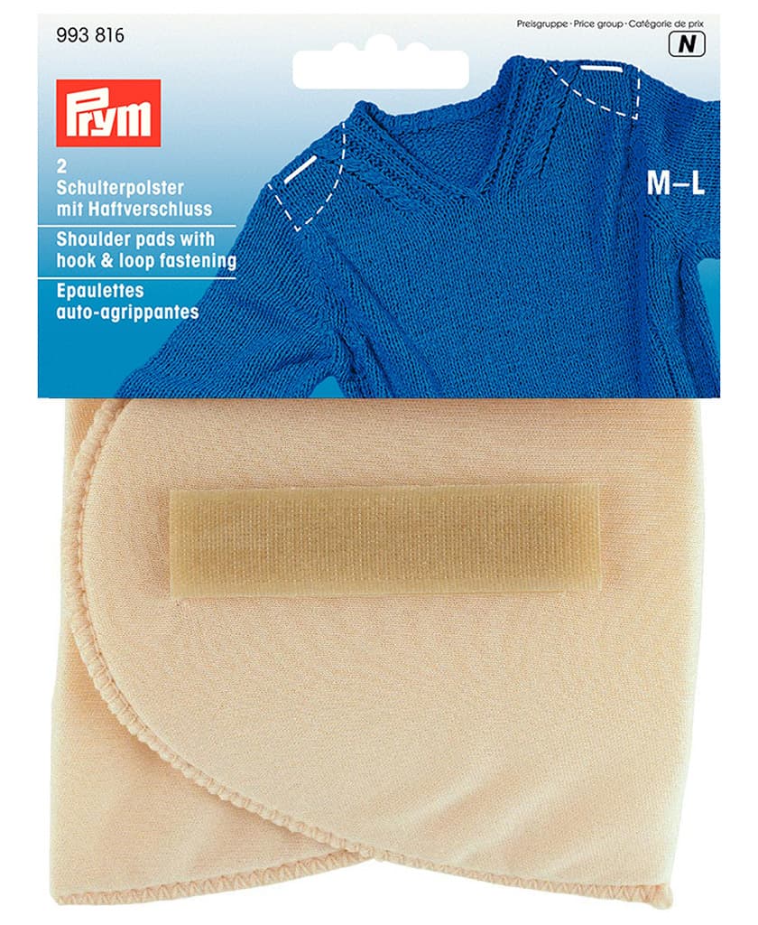 Плечики с липучкой M-L, 160х115х15мм, телесный, пара