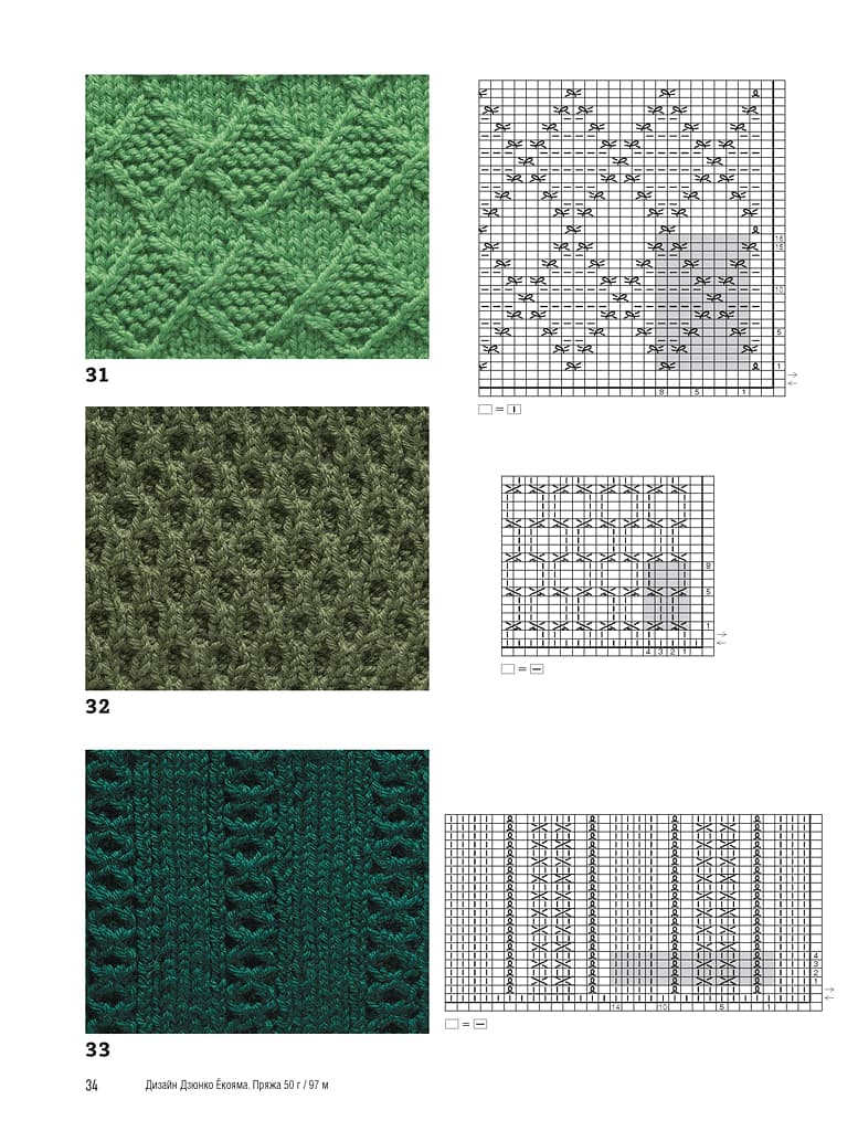 Японские узоры для вязания спицами. 125 мотивов -125 технических приемов - №3