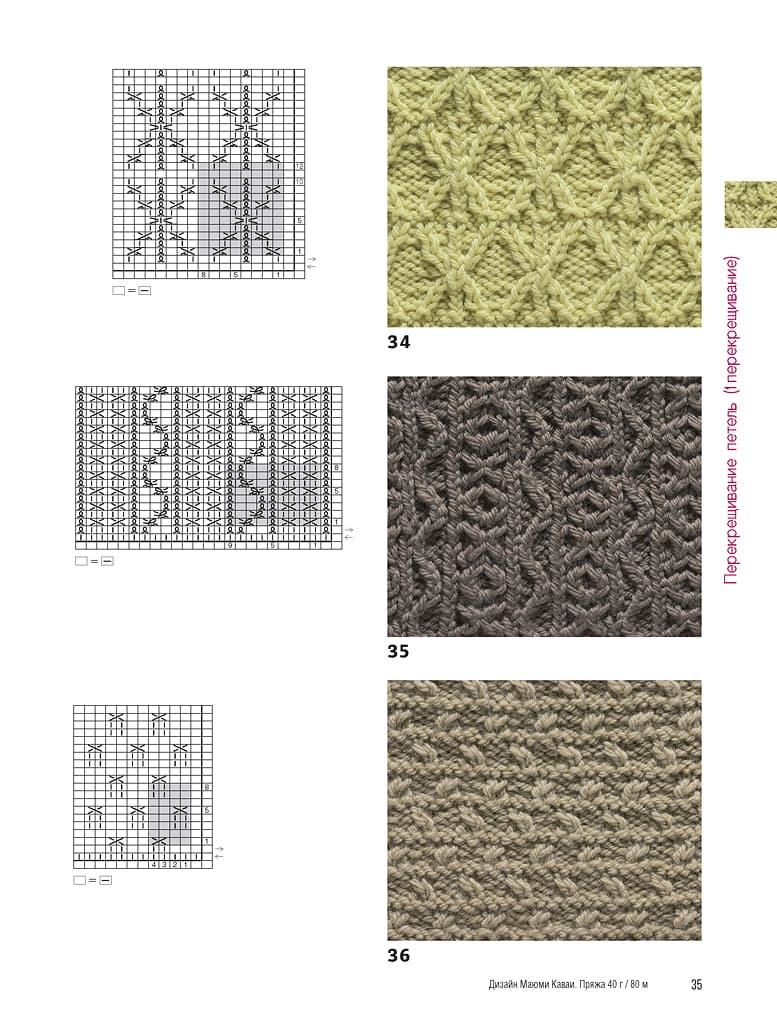 Японские узоры для вязания спицами. 125 мотивов -125 технических приемов - №4