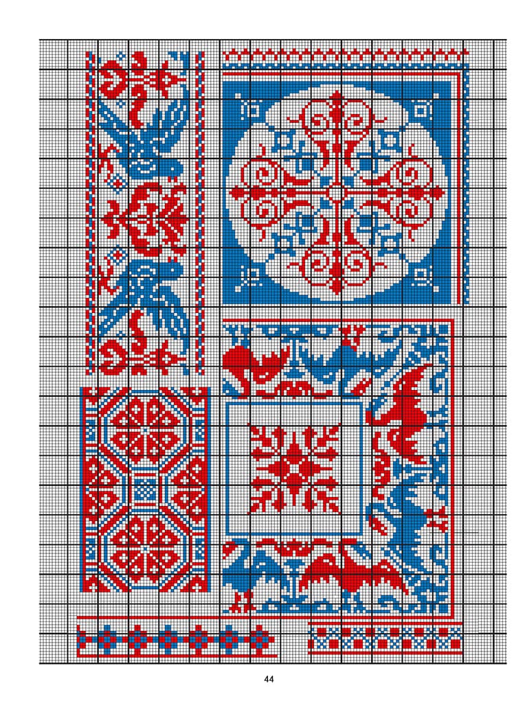 Русские узоры для вышивания крестом. Более 100 подробных схем - №5