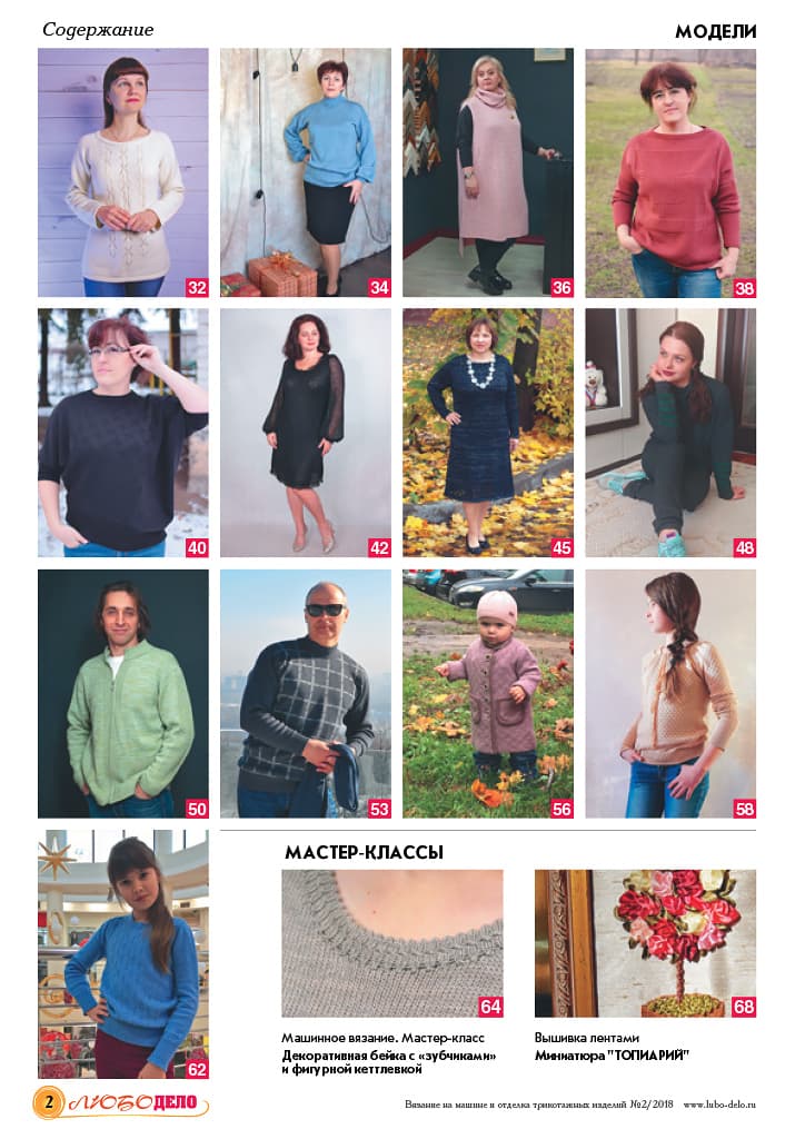 Журнал Вязание на машине "Любо Дело" №2/2018 - №2