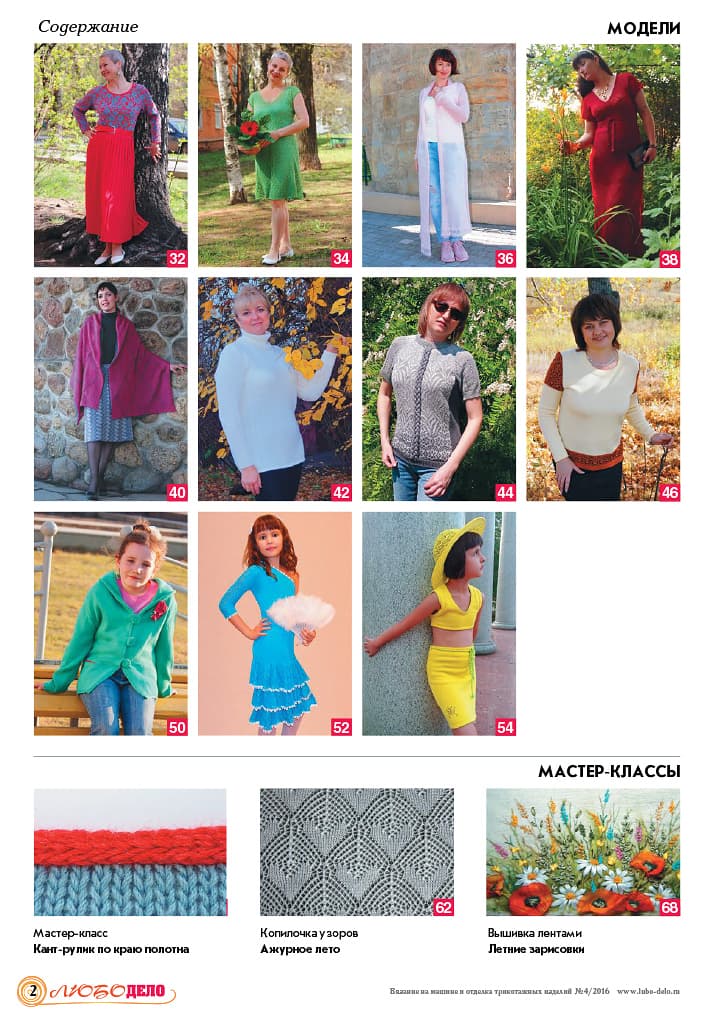 Журнал Вязание на машине "Любо Дело" №4/2016 - №2