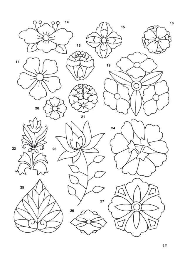 Югетт и Клеманс Кирби 400 цветочных мотивов. Вышивка гладью, роспись, декупаж - №2