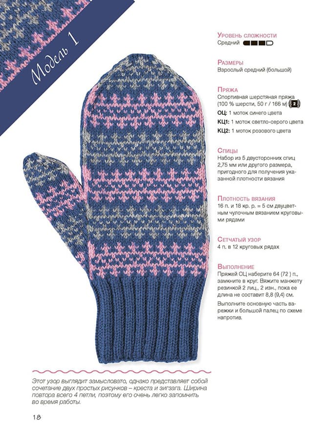 Шарлин Шурх Вяжем варежки. Мотивы народов Русского Севера. Спицы - №2