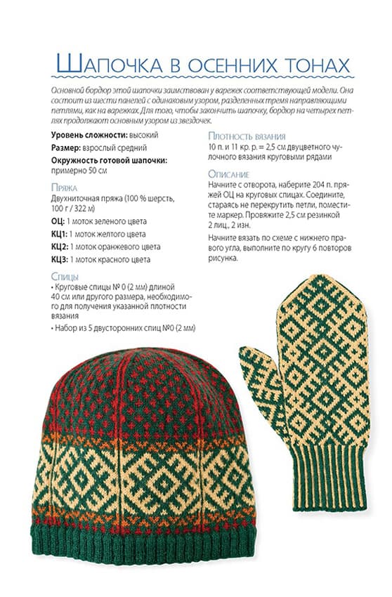Шарлин Шурх Варежки и шапочки в технике "Жаккард". Вяжем спицами - №3