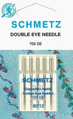 Иглы с двойным ушком №80 Schmetz 130/705DE 5 шт