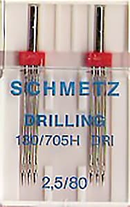 Тройные иглы №2,5/80 Schmetz 130/705H DRI 2 шт